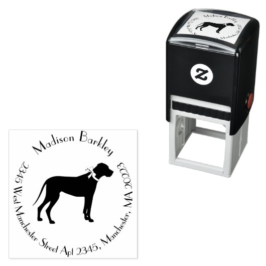 Great Dane Doppy Puppy Permastempel (Beispiel)