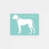 Great Dane Doppy Puppy Post-it Klebezettel (Vorderseite)