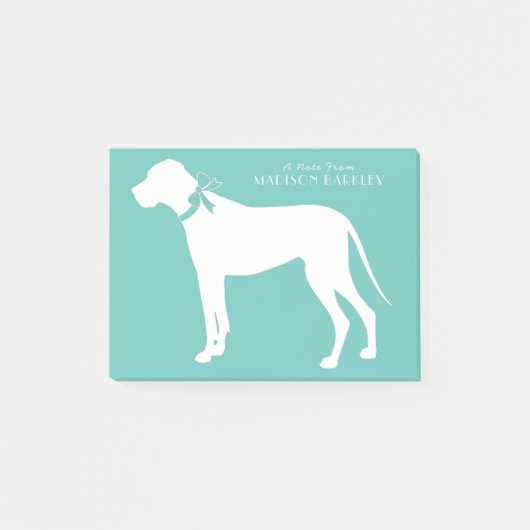 Great Dane Doppy Puppy Post-it Klebezettel (Vorderseite)