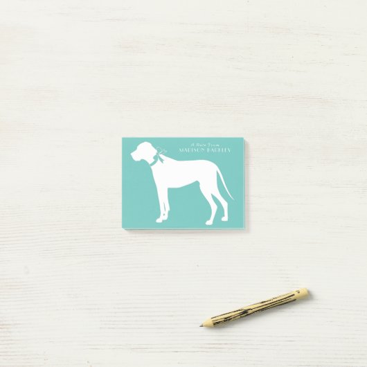 Great Dane Doppy Puppy Post-it Klebezettel (Auf Schreibtisch)