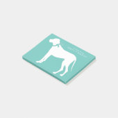 Great Dane Doppy Puppy Post-it Klebezettel (angewinkelt)