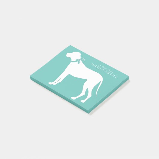 Great Dane Doppy Puppy Post-it Klebezettel (angewinkelt)