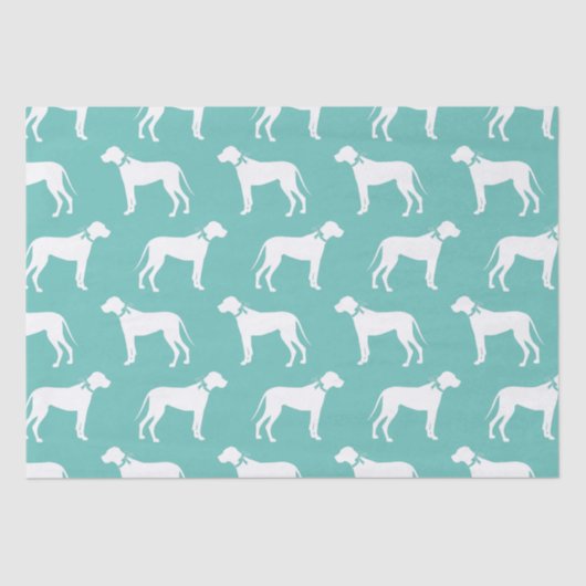 Great Dane Doppy Puppy Seidenpapier (Vorderseite)