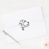 Great Dane drawing Runder Aufkleber (Umschlag)