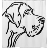 Great Dane Duschvorhang (Vorderseite)