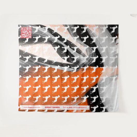 Great Dane easy  Wandteppich (Vorderseite (Horizontal))