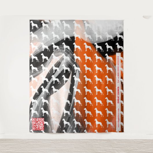 Great Dane easy  Wandteppich (Vorderseite)