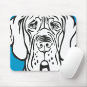 Great Dane Face Mousepad (Mit Mouse)