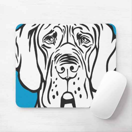 Great Dane Face Mousepad (Mit Mouse)