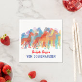 Great Dane farbig Serviette (Beispiel)