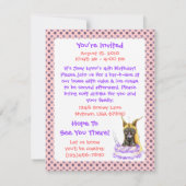 Great Dane Fawn Birthday Cake Einladung (Rückseite)