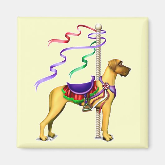 Great Dane Fawn Carousel UC Magnet (Vorne)