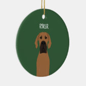 Great Dane Fawn Dog Keramik Ornament (Rechts)