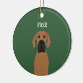 Great Dane Fawn Dog Keramik Ornament (Links)