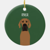 Great Dane Fawn Dog Keramik Ornament (Hinten)