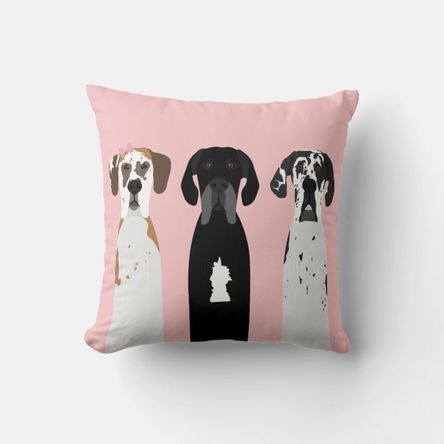 Great Dane Fawn Dog Kissen (Vorderseite)