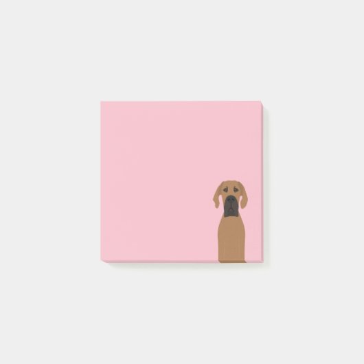 Great Dane Fawn Dog Post-it Klebezettel (Vorderseite)