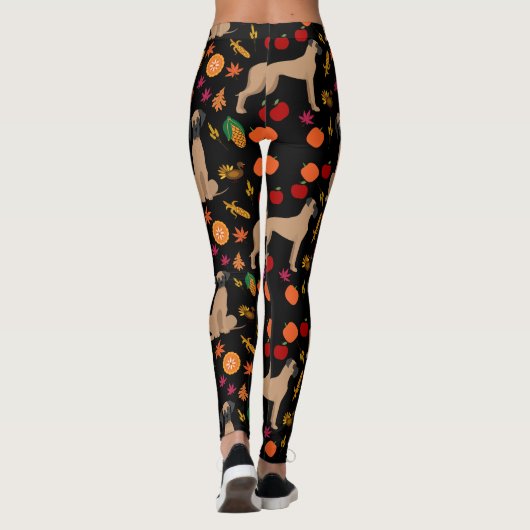 Great Dane Fawn Fall Coloring Leggings (Rückseite)