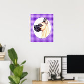 Great Dane Fawn Lila Poster (Heimbüro)