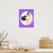 Great Dane Fawn Lila Poster (Küche)