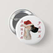 Great Dane (fawn) Santa Paws Button (Vorne & Hinten)