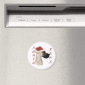 Great Dane (fawn) Santa Paws Magnet (In Situ (Geschirrspüler))