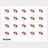 Great Dane Flag Runder Aufkleber (Blatt)