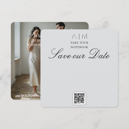 Great Dane Fotografie Hochzeit Save The Date (Vorne/Hinten)