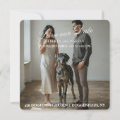 Great Dane Fotografie Hochzeit Save The Date (Rückseite)