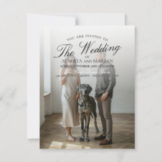Great Dane Fotografie Hochzeits Einladungen