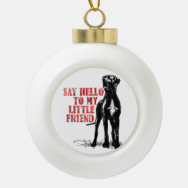 Great Dane Friends Keramik Kugel-Ornament