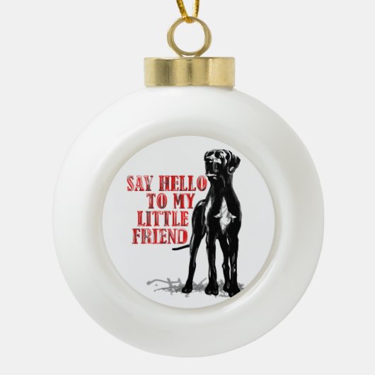 Great Dane Friends Keramik Kugel-Ornament (Vorderseite)