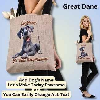 Great Dane - Fügen Sie den Namen des Hundes hinzu, Tasche