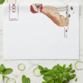 Great Dane Funny Christmas Dog mit Baum Geschirrtuch (Gefaltet)