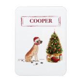 Great Dane Funny Christmas Dog mit Baum Magnet (Vertikal)