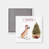Great Dane Funny Christmas Dog mit Baum Magnet (Vorderseite/Rückseite)
