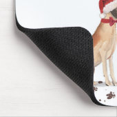 Great Dane Funny Christmas Dog mit Baum Mousepad (Ecke)