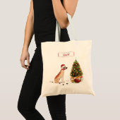 Great Dane Funny Christmas Dog mit Baum Tragetasche (Vorderseite (Produkt))