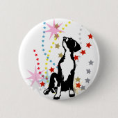 Great Dane Funny Stars Button (Vorderseite)
