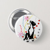 Great Dane Funny Stars Button (Vorne & Hinten)