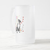 Great Dane Funny Stars Mattglas Bierglas (Vorderseite Links)