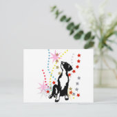 Great Dane Funny Stars Postkarte (Stehend Vorderseite)