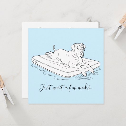 Great Dane funny summer Karte (Vorderseite/Rückseite Beispiel)