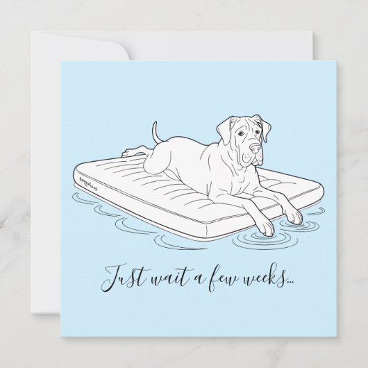 Great Dane funny summer Karte (Vorderseite)