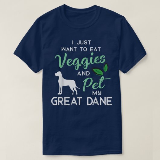 Great Dane Funny Vegan Dog Lover Eigentümer Xmas B T-Shirt (Design vorne)