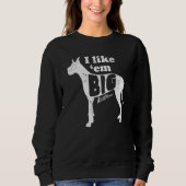 Great Dane Gear I like Em Big Dog Mama gepfropft O Sweatshirt (Vorderseite)