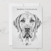 Great Dane Geburtstagseinladung Karte (Vorderseite)