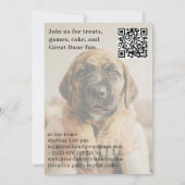 Great Dane Geburtstagseinladung Karte (Rückseite)