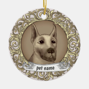 Great Dane Gedenk-Schmuck Keramik Ornament