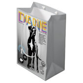Great Dane-Geschenktasche Mittlere Geschenktüte (Vorderseite Schrägansicht)